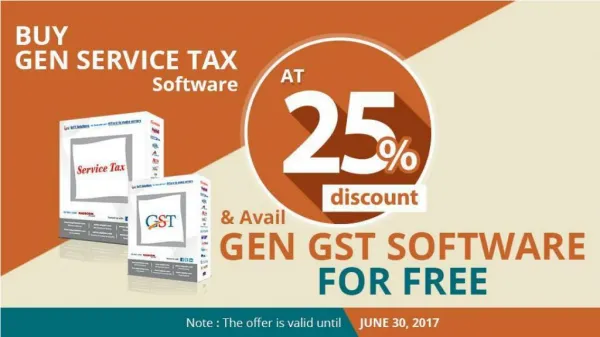 Buy GEN Service Tax Software and Get GEN GST Software Free