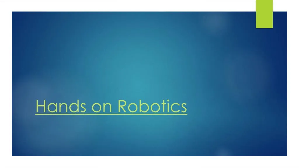 hands on robotics
