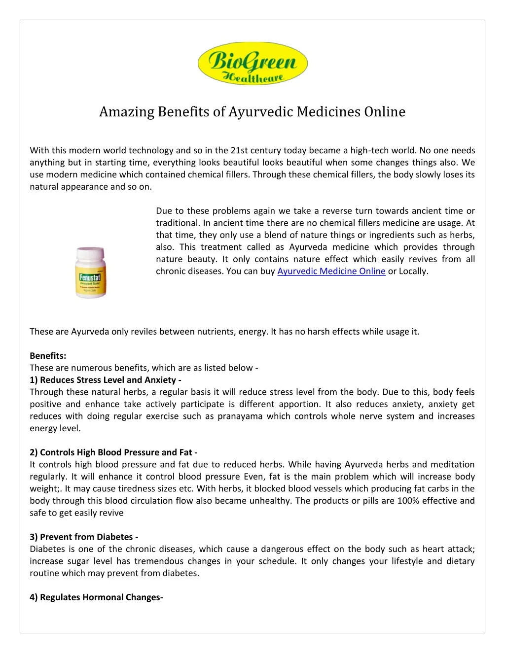 amazing benefits of ayurvedic medicines online