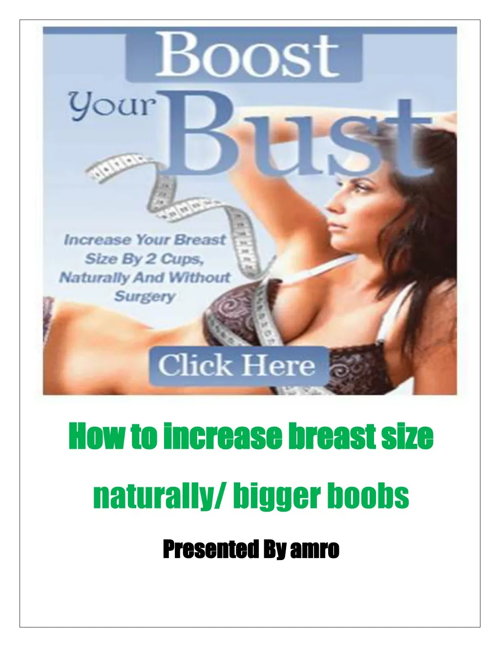 how to increase breast size how to increase