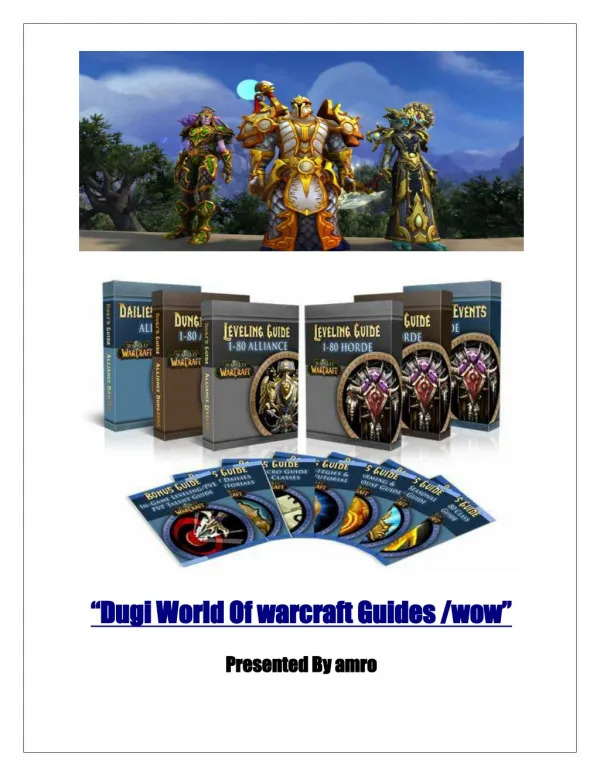 Dugi World Of Warcraft Guides /wow