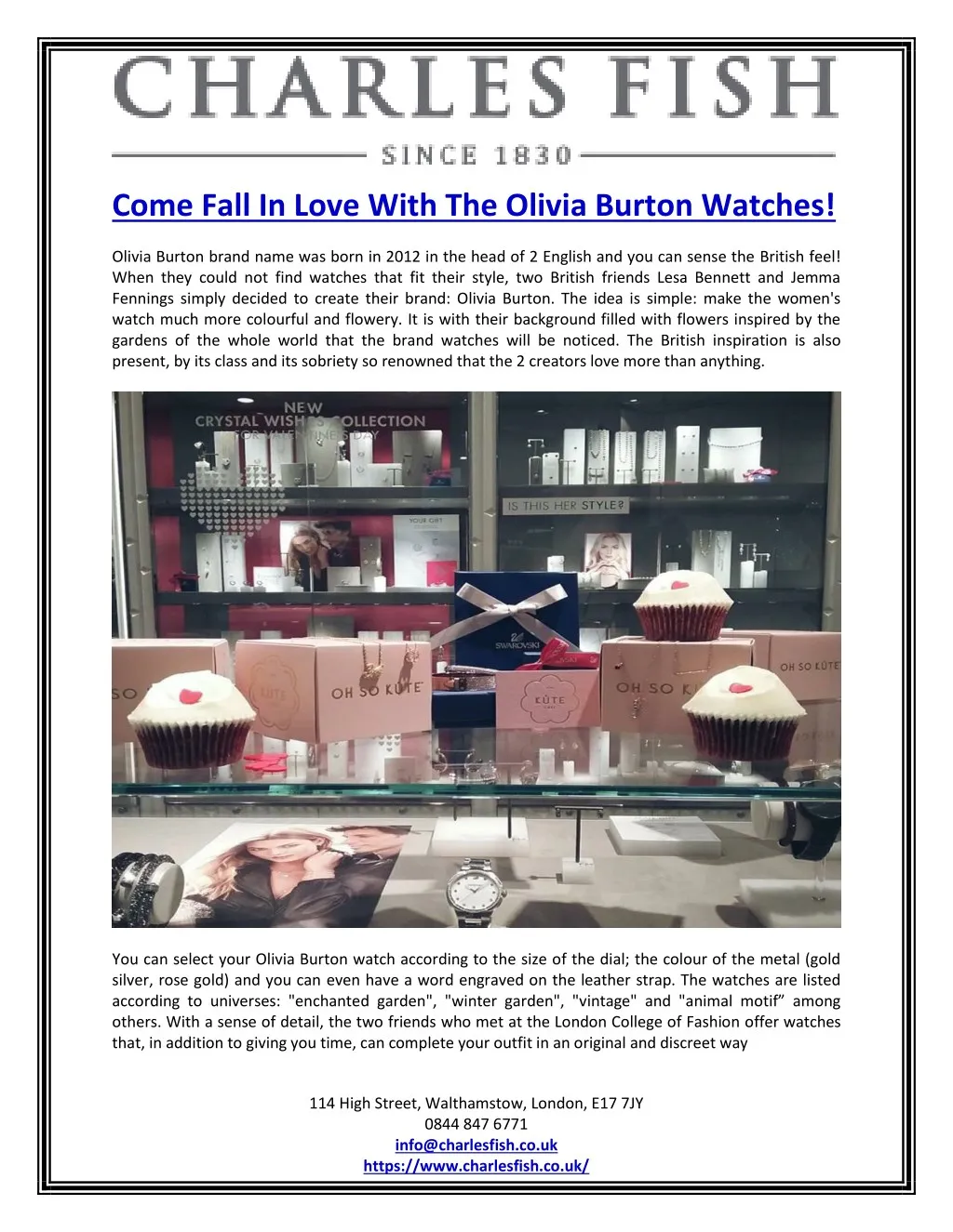 come fall in love with the olivia burton watches