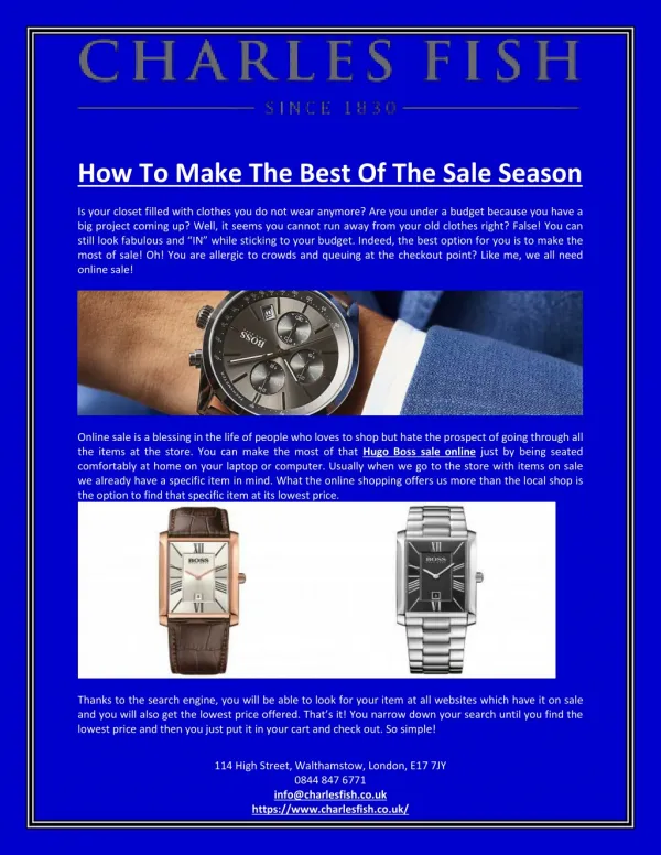How To Make The Best Of The Sale Season