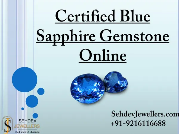 Certified Blue Sapphire Gemstone Online