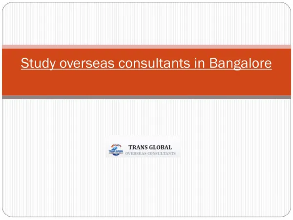 Abroad education consultants in Bangalore, Overseas education consultants in Bangalore