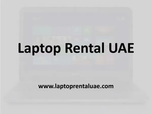 Laptop,Printer, LED TV Rental by Laptop Rental UAE