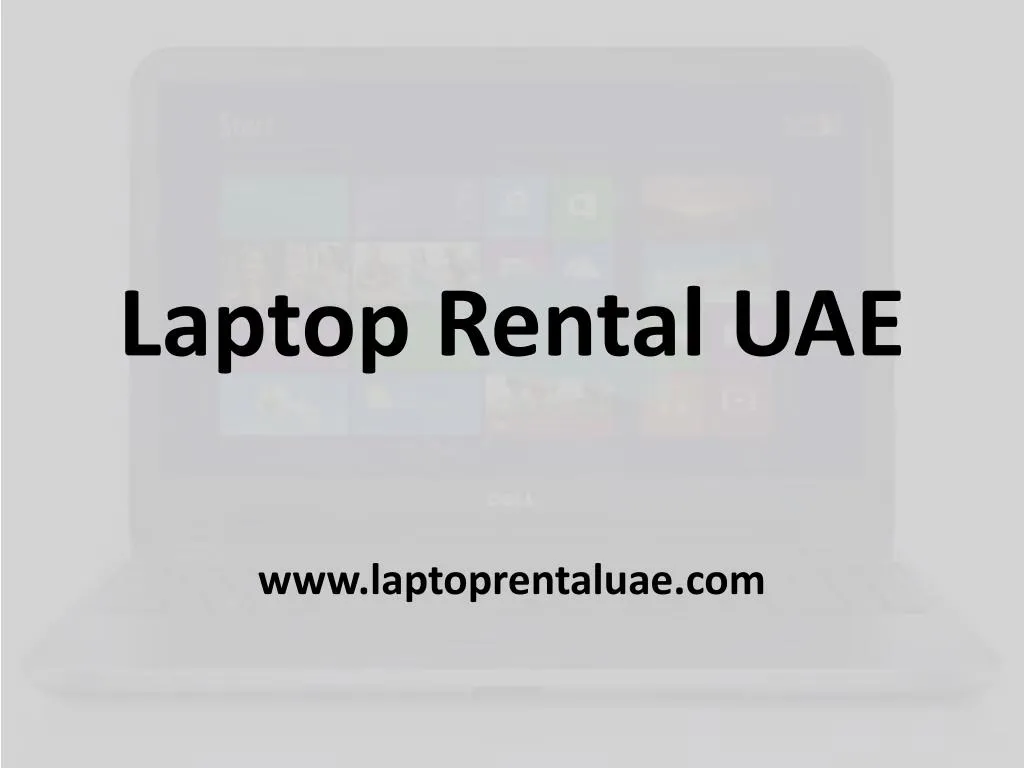 laptop rental uae