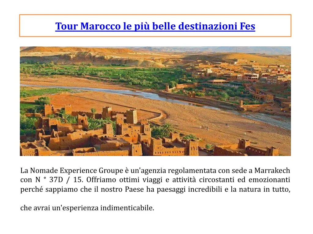 tour marocco le pi belle destinazioni fes