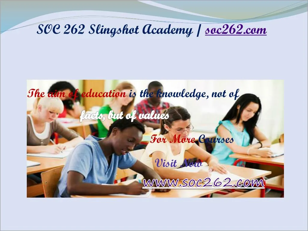 soc 262 slingshot academy soc262 com