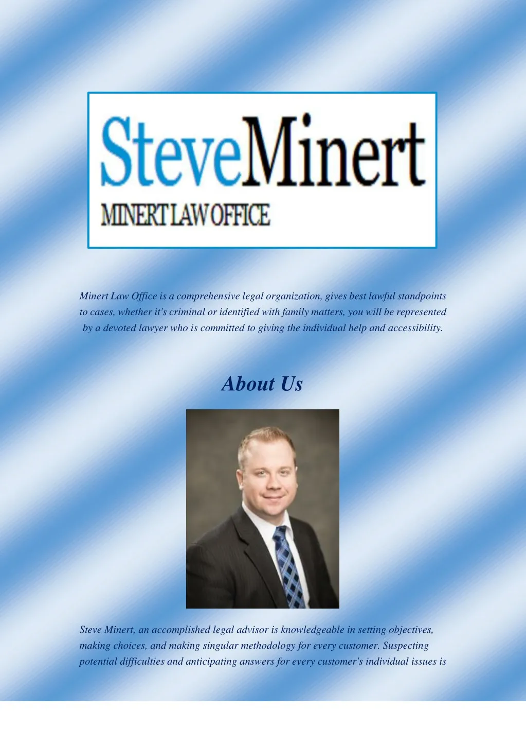minert law office is a comprehensive legal