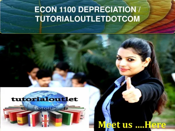 ECON 1100 DEPRECIATION / TUTORIALOUTLETDOTCOM