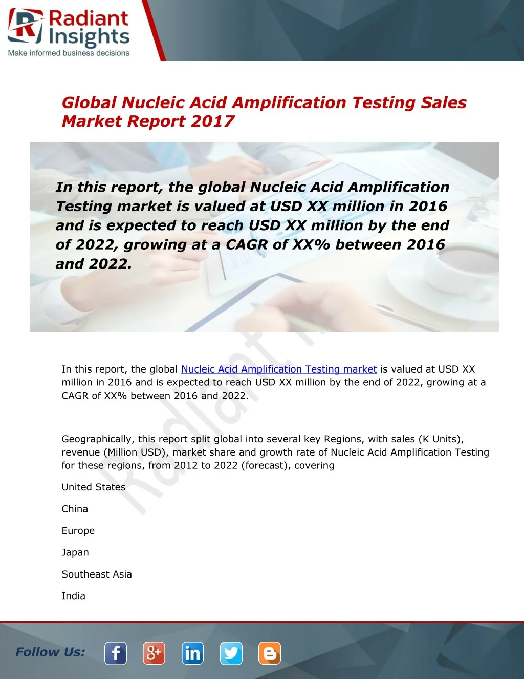 global nucleic acid amplification testing sales