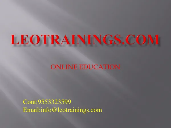 salesforce certification course | best salesfoce training hyderabad | leotrainings