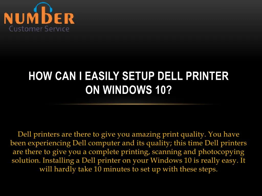 how can i easily setup dell printer on windows 10