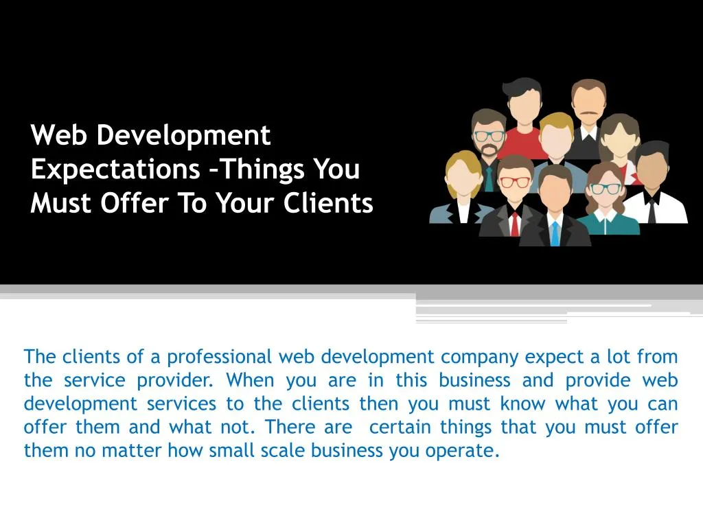 web development expectations things you must offer to your clients
