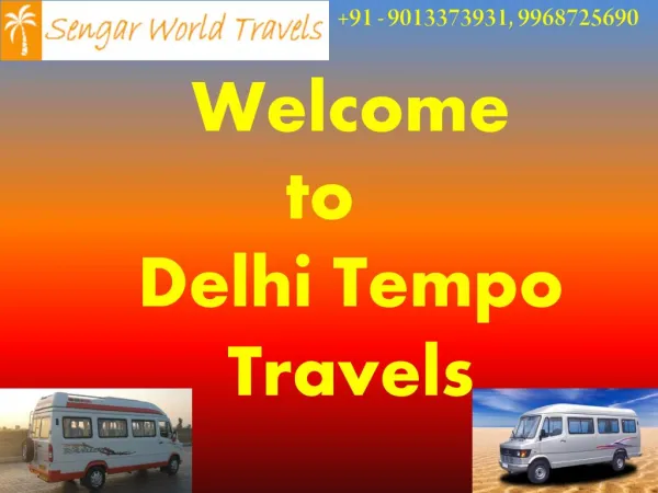 Tempo Traveller Hire in Delhi