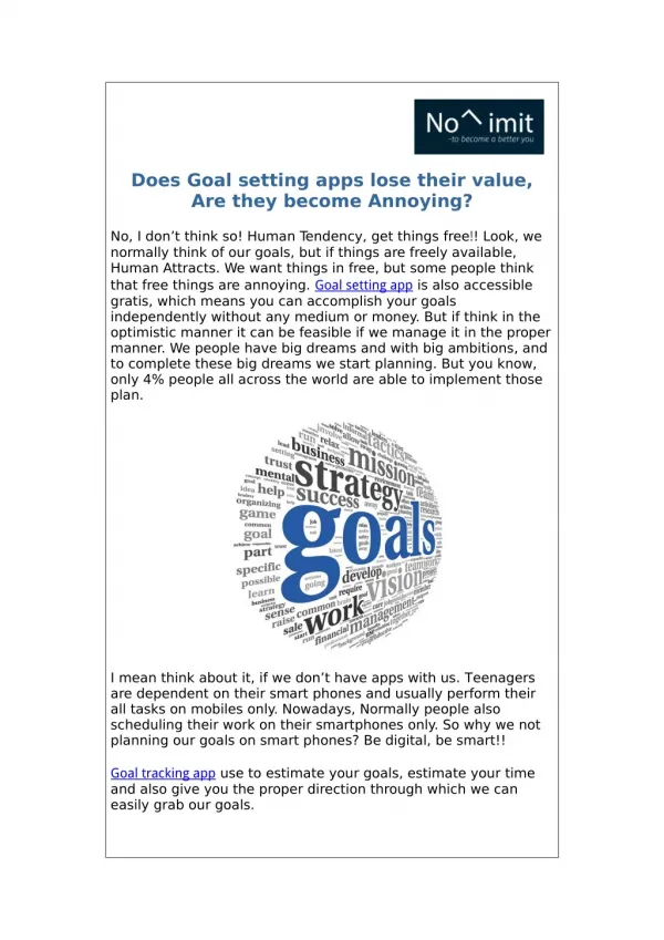 Does Goal setting apps lose their value, Are they become Annoying?