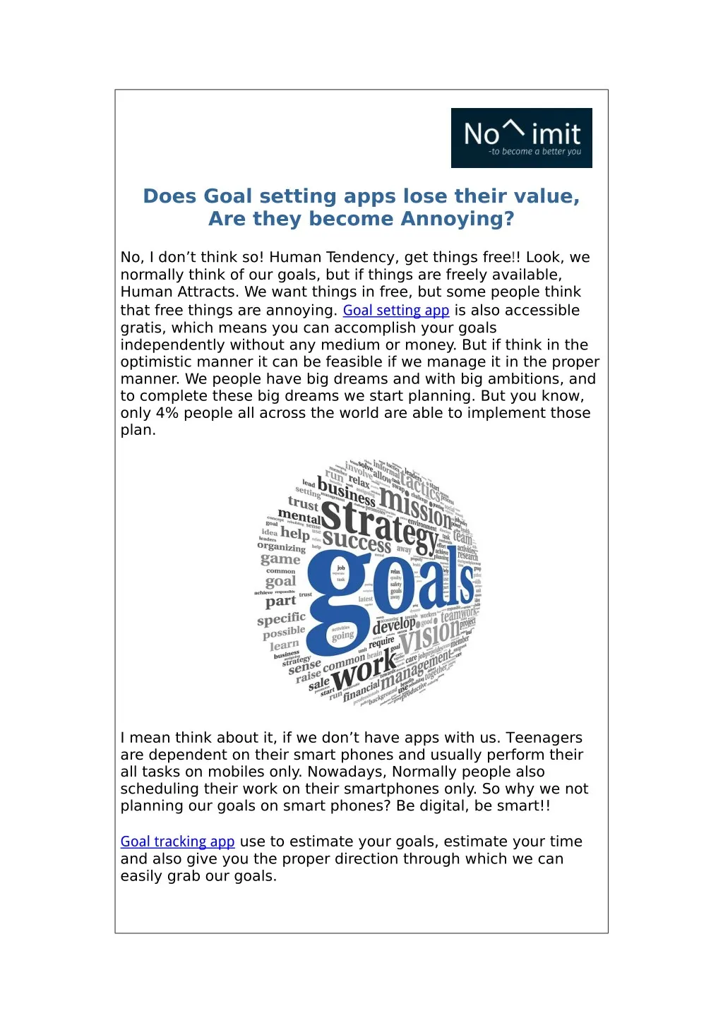 does goal setting apps lose their value are they
