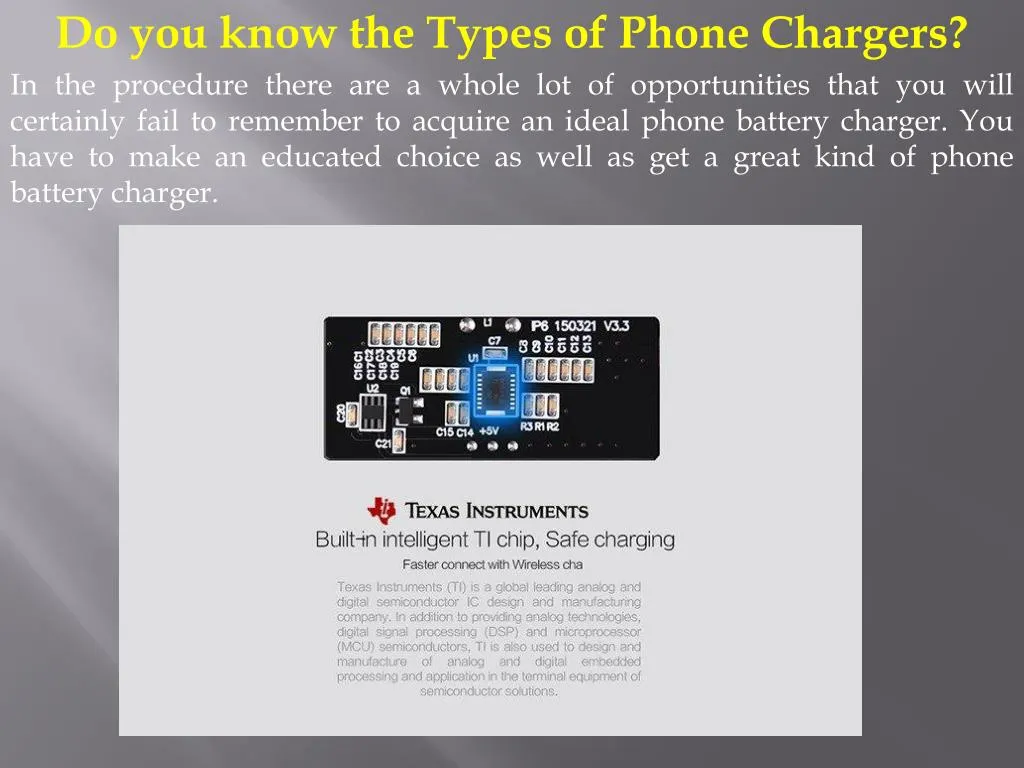 do you know the types of phone chargers