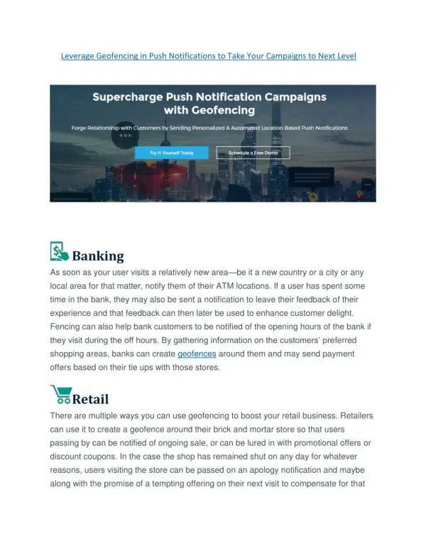 Leverage Geofencing in Push Notifications to Take Your Campaigns to Next Level