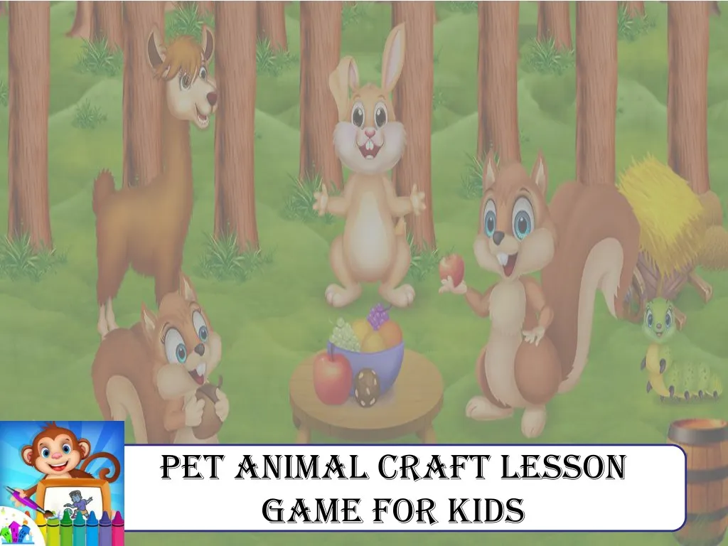 pet animal craft lesson game for kids