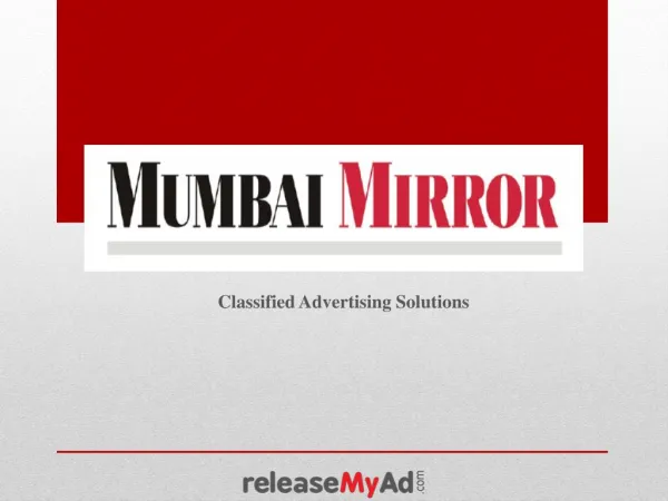 Mirror Newspaper Advertisement Booking Online.