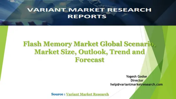Flash Memory Market Global Scenario, Market Size, Outlook, Trend and Forecast
