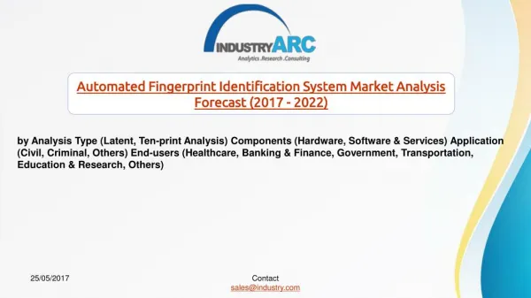 Automated Fingerprint Identification System Market Boosted by Greater AFIS Adoption Among Law Enforcement