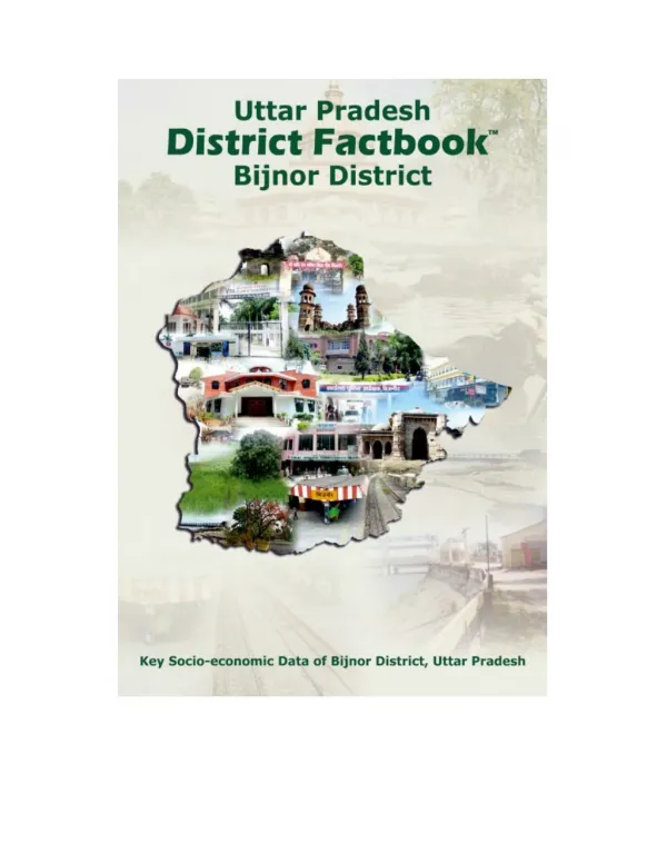 District Level Data Ebook - District Factbook Bijnor of Uttar Pradesh State in India