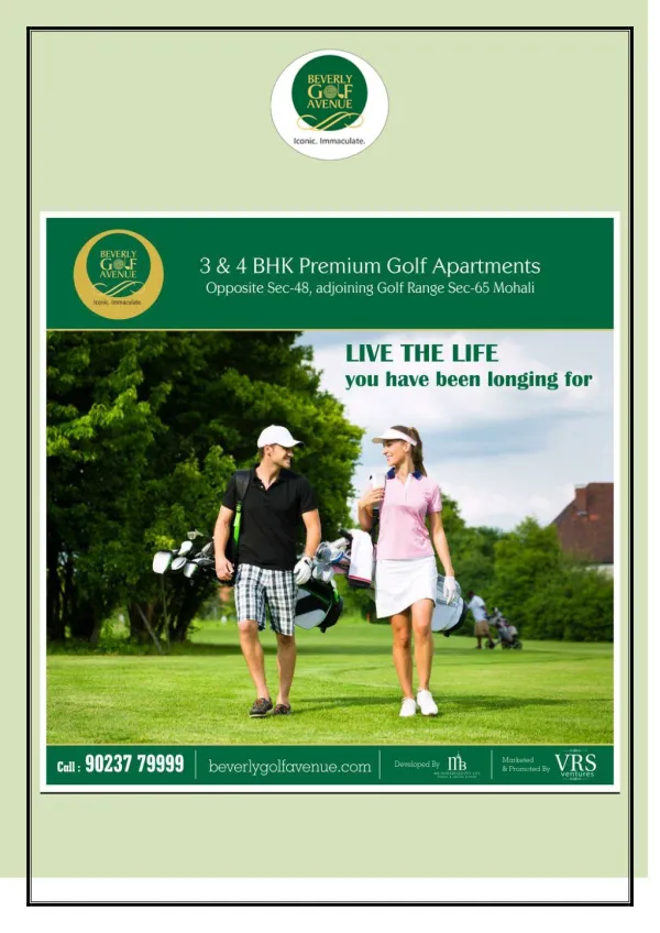 Become owner of luxurious property in Mohai Chandigarh with the help of Beverly Golf Avenue