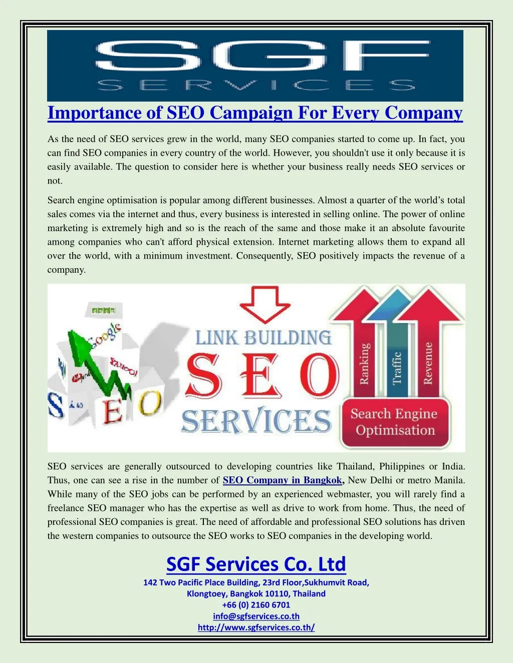 importance of seo campaign for every company