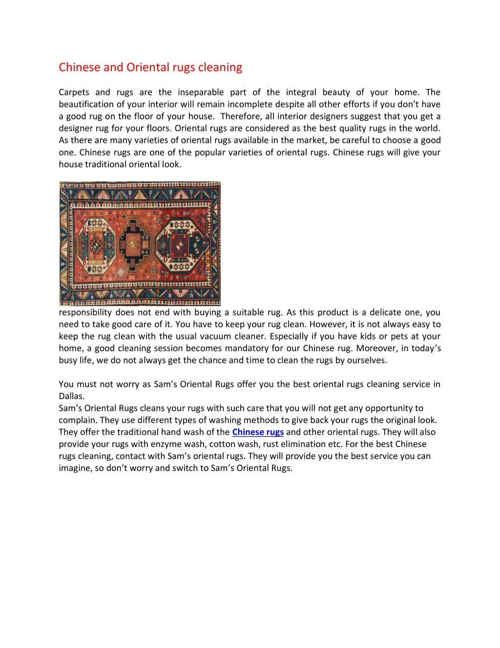 chinese and oriental rugs cleaning carpets