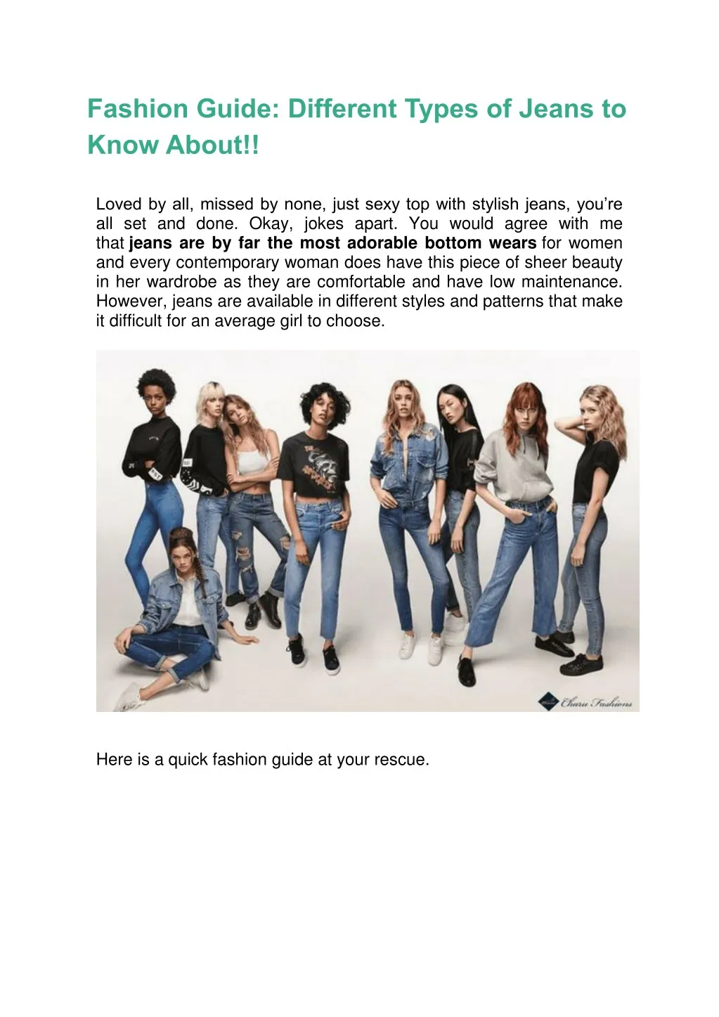 fashion guide different types of jeans to know