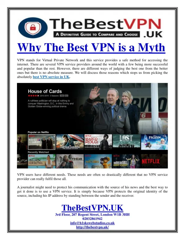 Why The Best VPN is a Myth