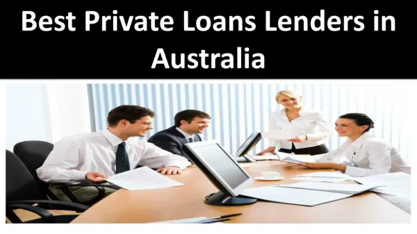 Best Private Loans Lenders in Australia