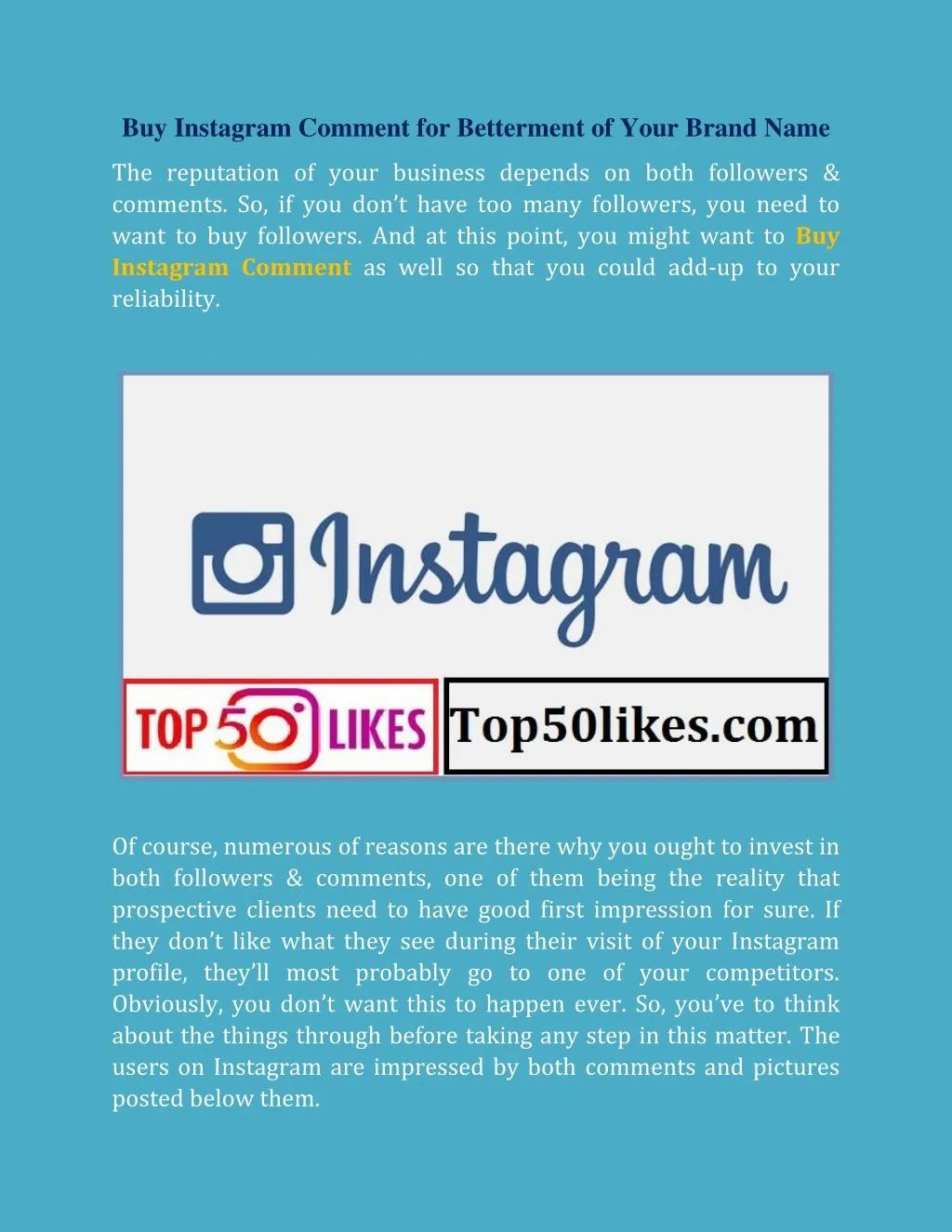buy instagram comment for betterment of your