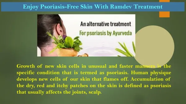 Ayurvedic Treatment Of Psoriasis