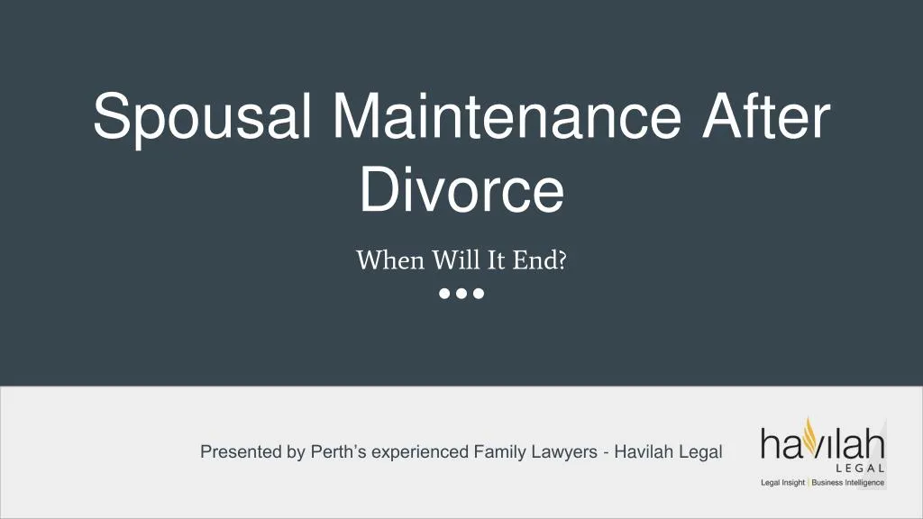 spousal maintenance after divorce