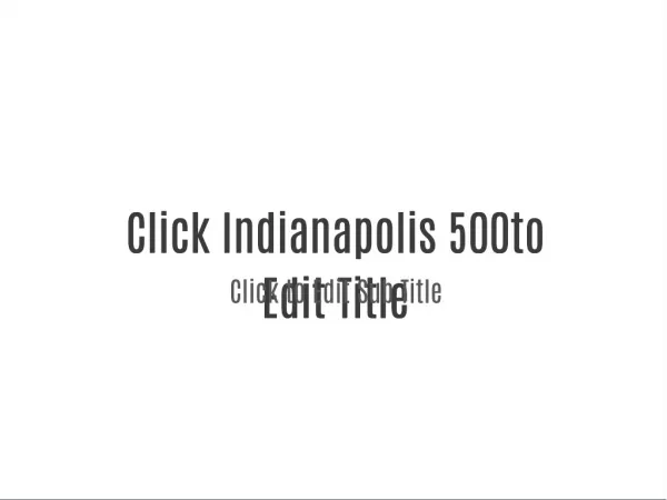 Indianapolis 500