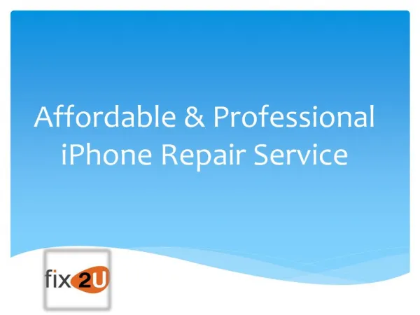 Affordable & Professional iPhone Repair Service
