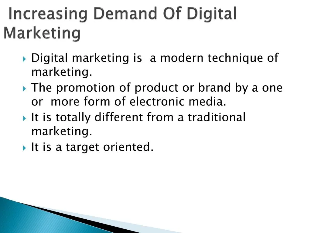 increasing demand of digital marketing