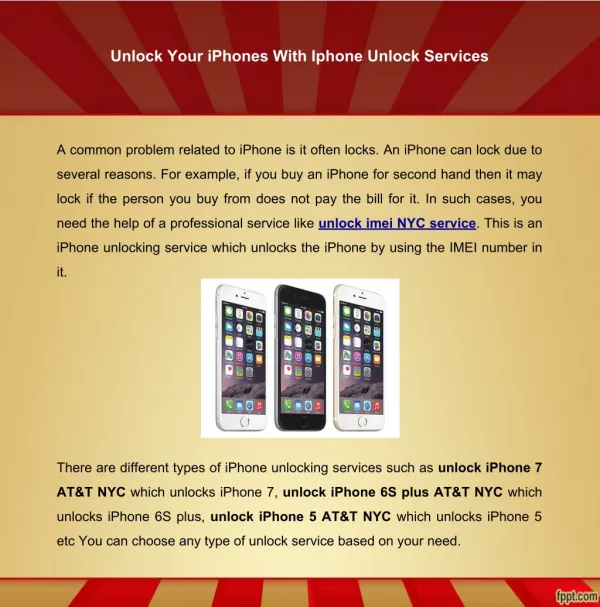 Unlock your iPhones with iPhone Unlock Services