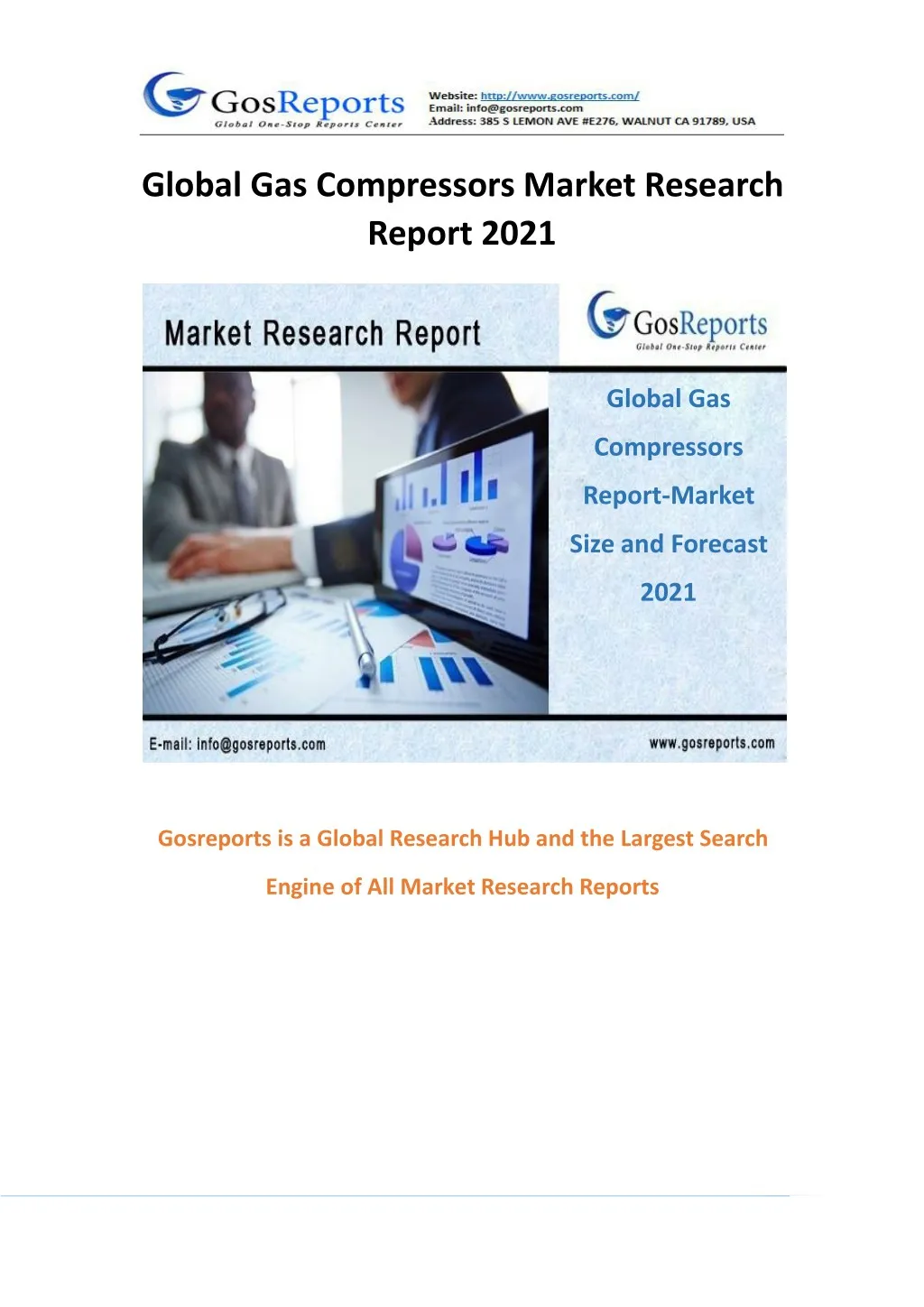 global gas compressors market research report 2021