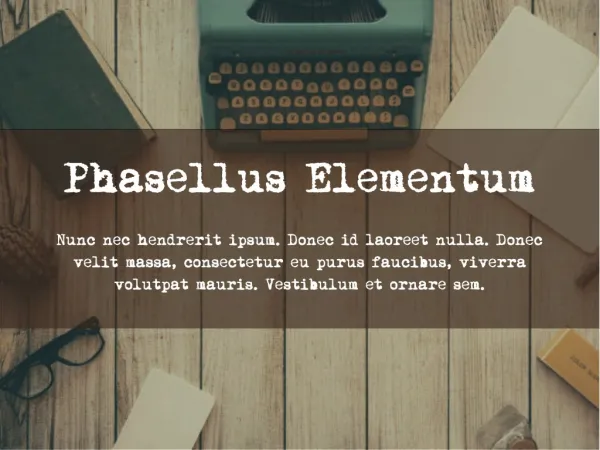 phasellus elementum