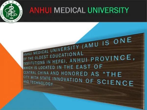 Anhui Medical University | Onepoint Education Consultancy