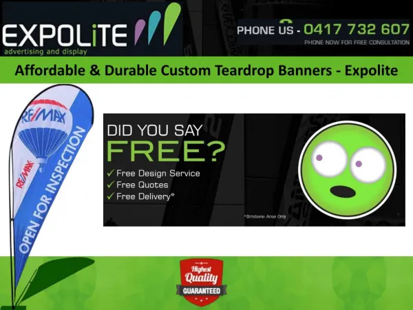 Affordable & Durable Custom Teardrop Banners – Expolite