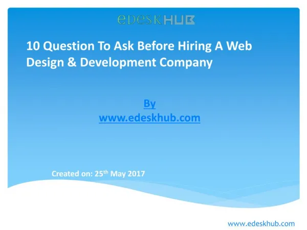 Questions To Ask Before Hiring a Web Design & Development Company