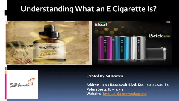 Understanding What an E Cigarette Is