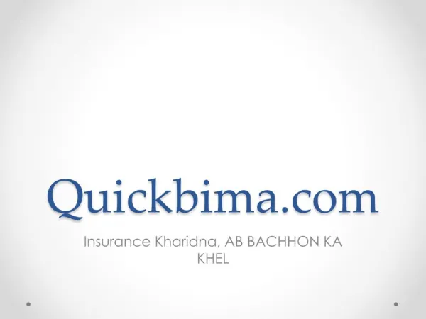 Quickbima.com | Online Insurance Compare