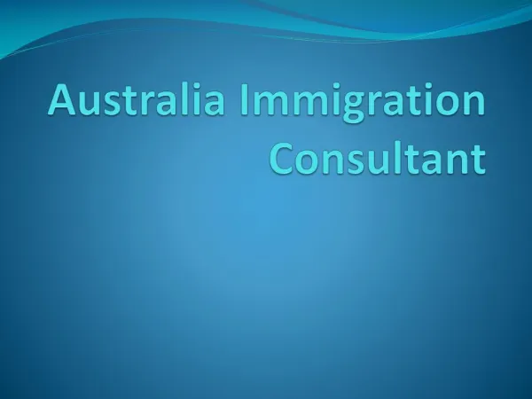 Australia visa and immigration consultant